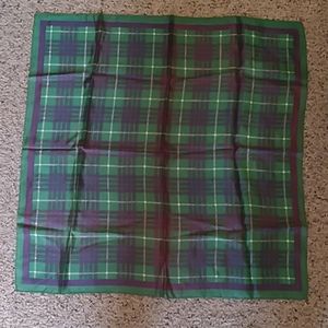 Vintage Plaid Silk Scarf